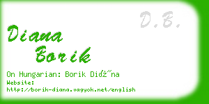 diana borik business card